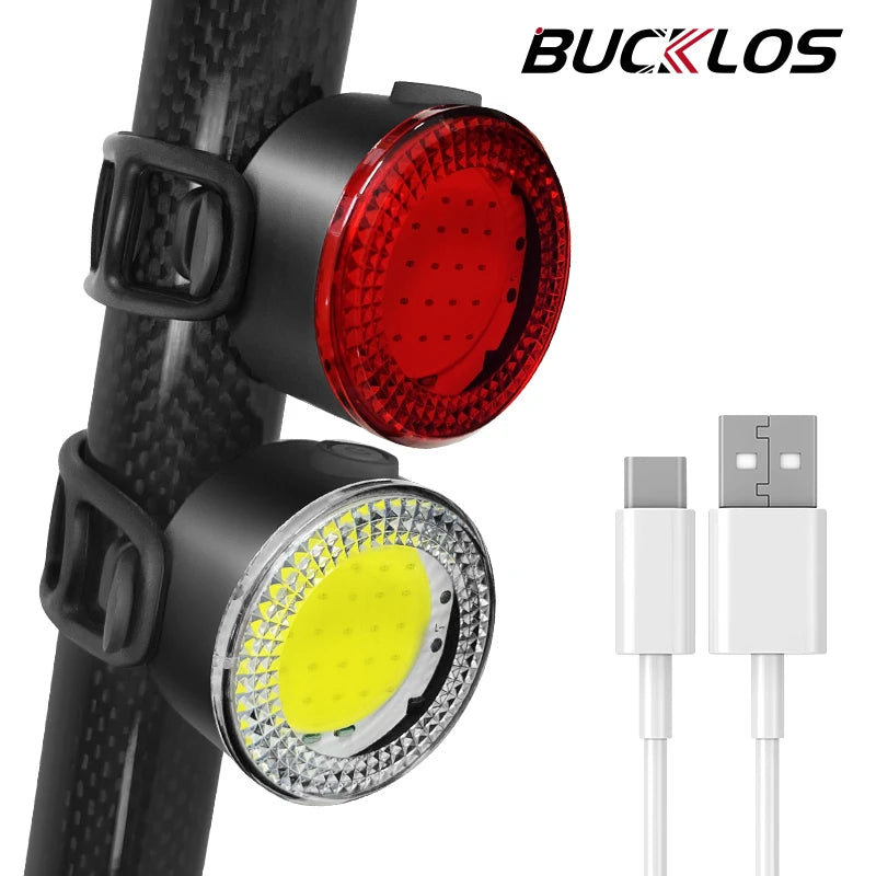 Kit de Luces Bicicleta COB 500lm — Delantera y Trasera, Carga USB