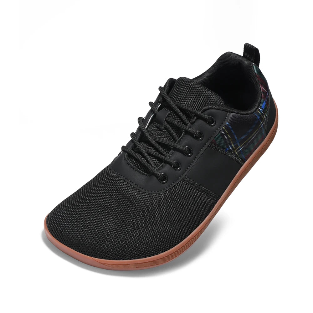 Oiaano Wide Toe Barefoot Unisex Man Black Shoes Minimalist Walking Sneakers Zero Soles Breathable Comfortable Outdoor Running