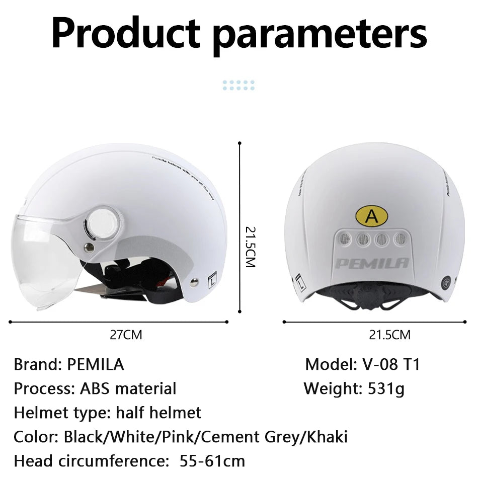 Casco de Ciclismo PEMILA con Gafas — MTB, Carretera y E-Bike, Unisex