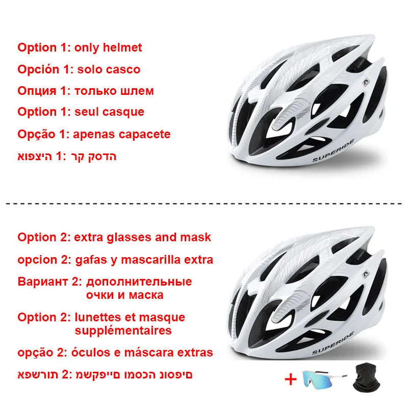 SUPERIDE Ultralight Riding Cycling Helmet In-mold Road Bike Mountain Bike Helmet Men Women MTB Bicycle Helmet