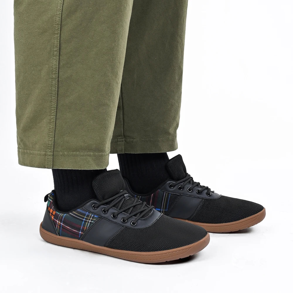 Oiaano Wide Toe Barefoot Unisex Man Black Shoes Minimalist Walking Sneakers Zero Soles Breathable Comfortable Outdoor Running