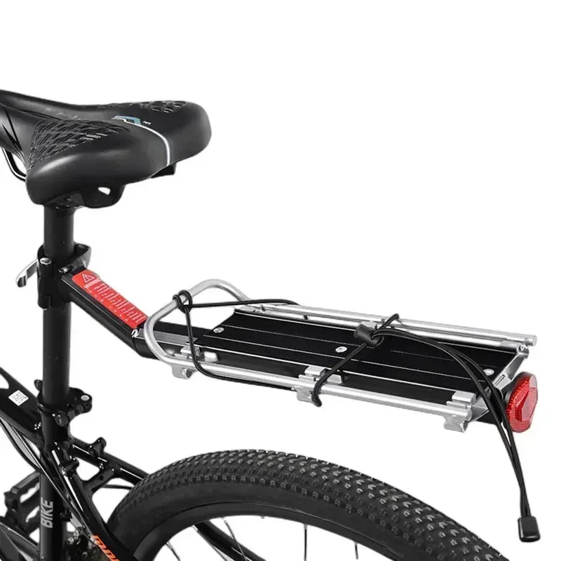 Portaequipajes Trasero de Aluminio para Bicicleta — Liberación Rápida y Soporte de Bolsa