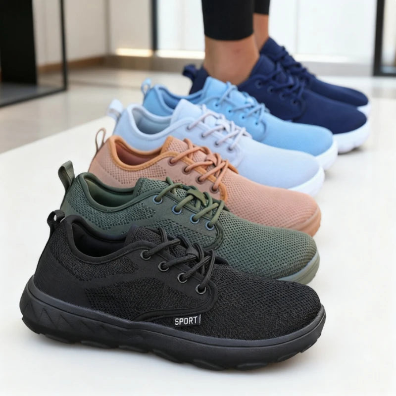 Wide Toe Casual Shoes for Women Barefoot Soft Sole Breathable Knitted Mesh Shoes New Non Slip Platform Sneakers Zapatos De Mujer