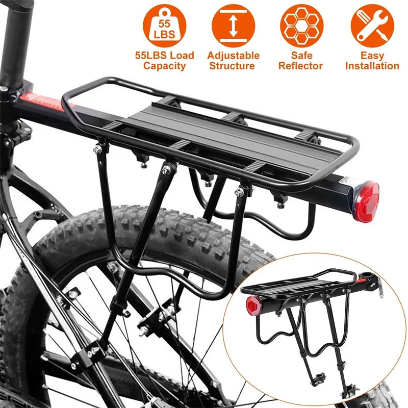 Portaequipajes Trasero para Bicicleta — Aluminio, Liberación Rápida